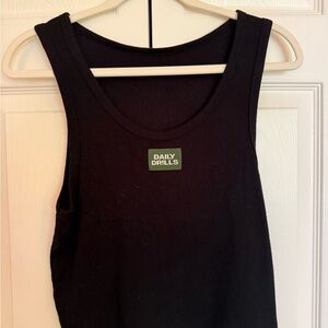 Daily Drills Black Fitted Tank Top M/L